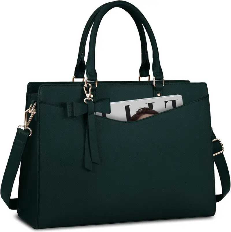 Wasserdichte Laptop-Tasche aus PU-Leder mit multifunktionalem Design für Damen