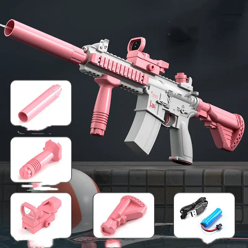 Wasserpistole mit Druckstrahl & USB-Akku für Kinder & Erwachsene – SpritzPower X1