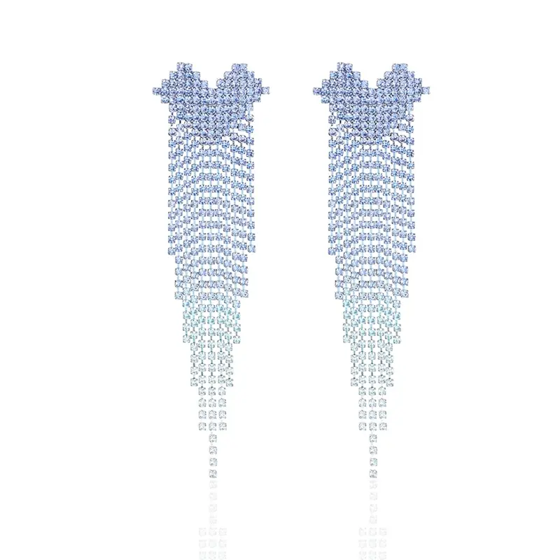 Waterfall Love Earrings Blue
