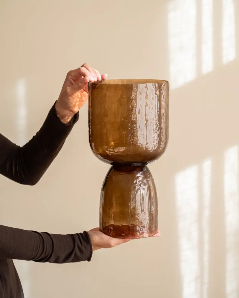 Waxinelichthouder Bexa Glass Bruin