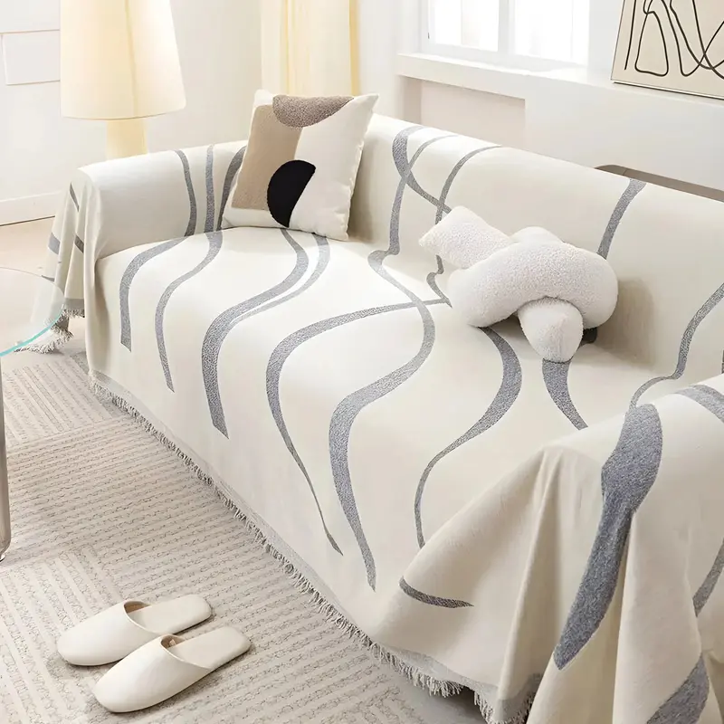 Wendbarer Chenille/Baumwolle Sofabezug – LuxeCasa