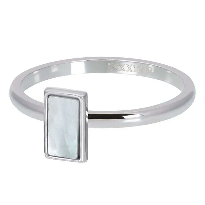 White shell stone rectangle