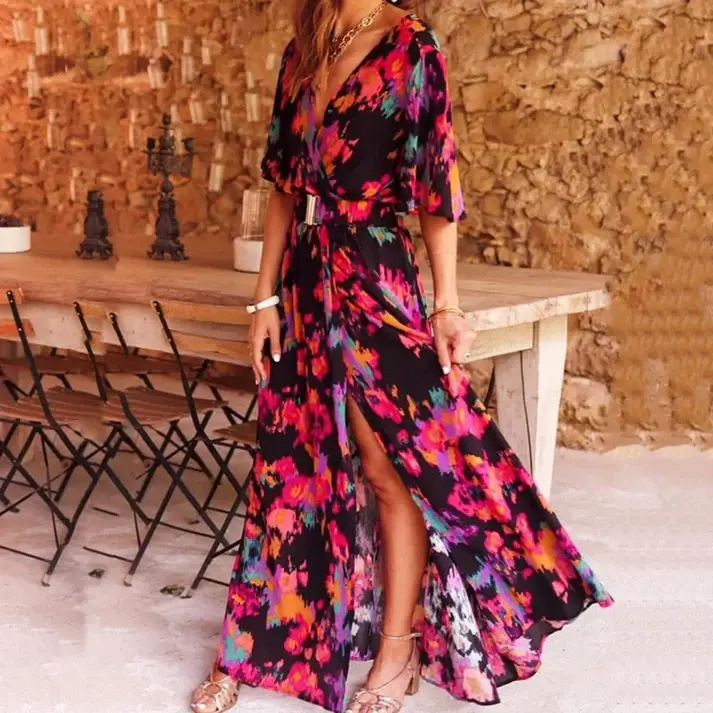 Wickelkleid mit Blumenmuster | Sommer 2025 Kollektion | Elegant und Bequem