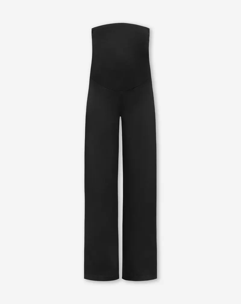 WIDE LEG PANTS MATERNITY ZWART