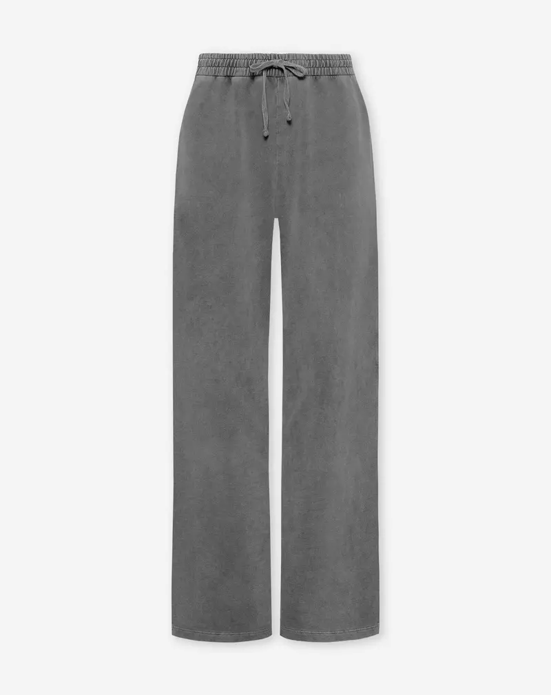 WIDE LEG SWEAT PANTS TALL ACID GRIJS