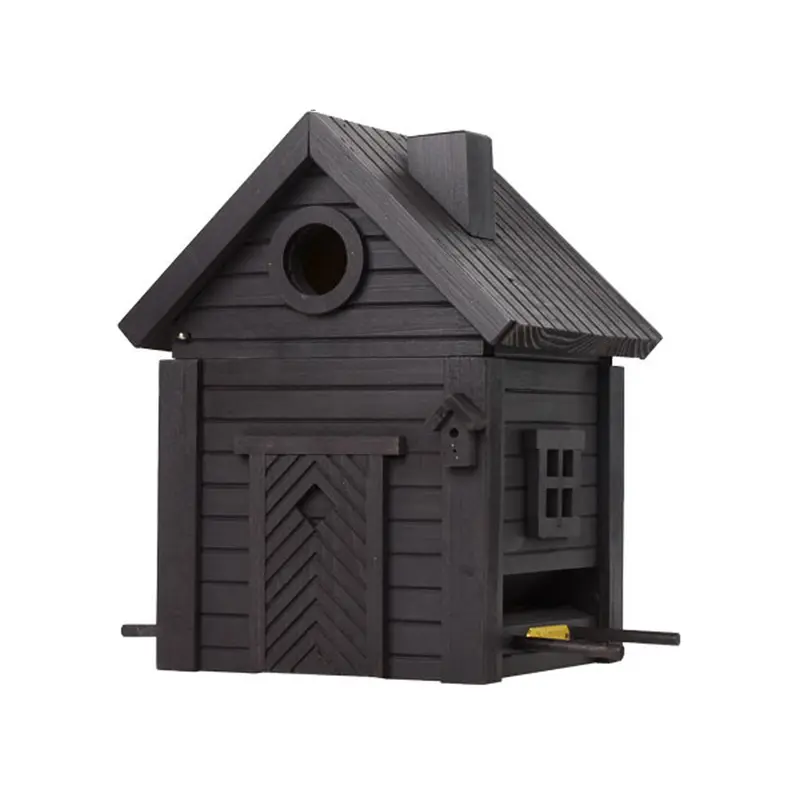 Wildlife Garden Multiholk Houten Vogelhuisje & Nestkast | Carbon Black