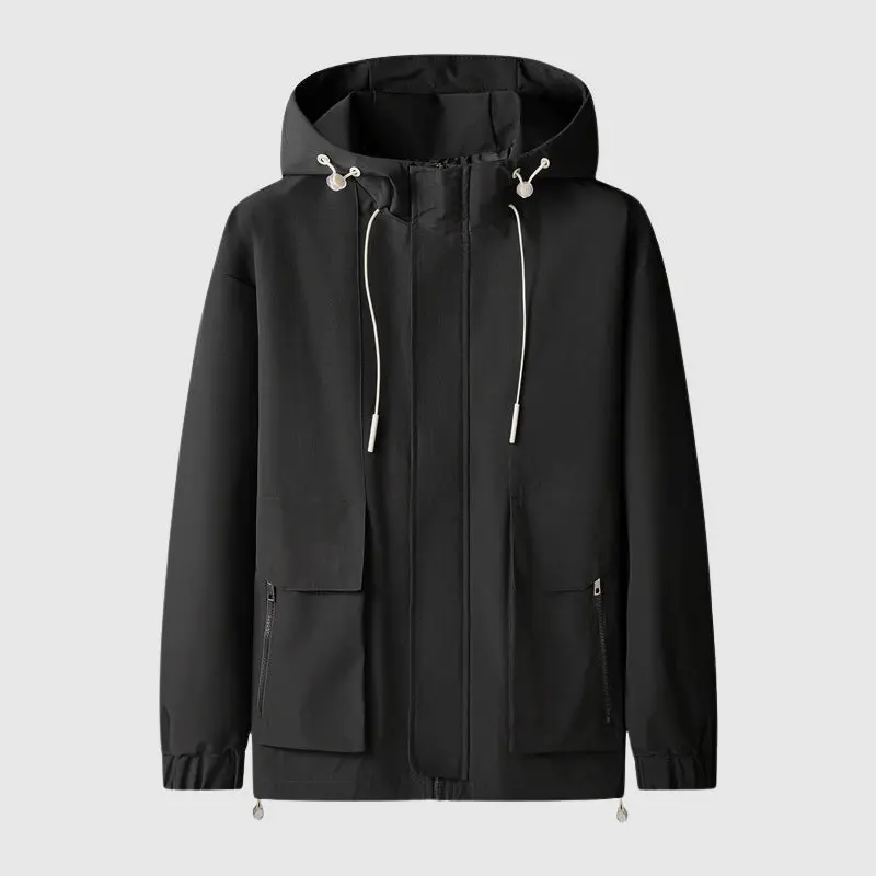 Winddichte Herrenjacke mit Kapuze und Reißverschlüssen – Herbstedition Max