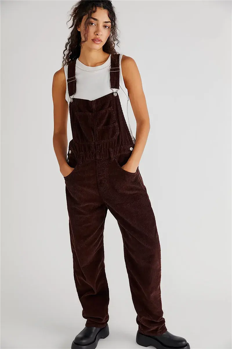 Winifred Cord Vintage Denim Latzhose - Herbstzauber Edition