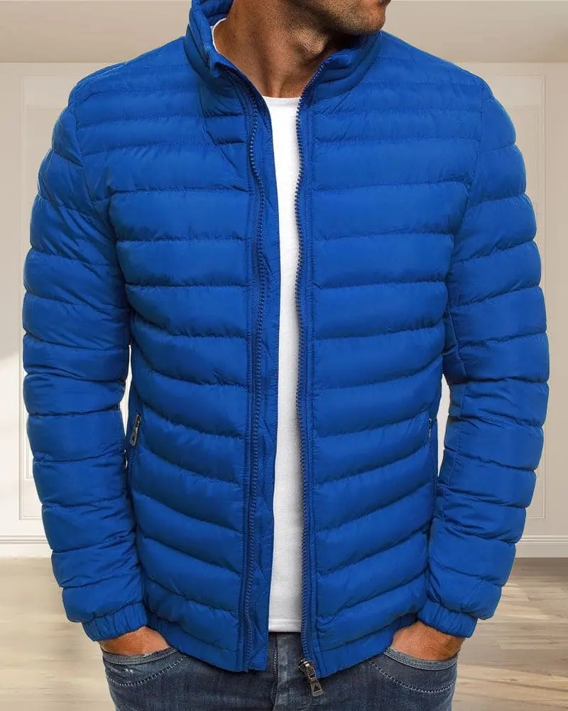 Winterfeste Ethan-Jacke mit Reißverschluss in Einfarbigem Design