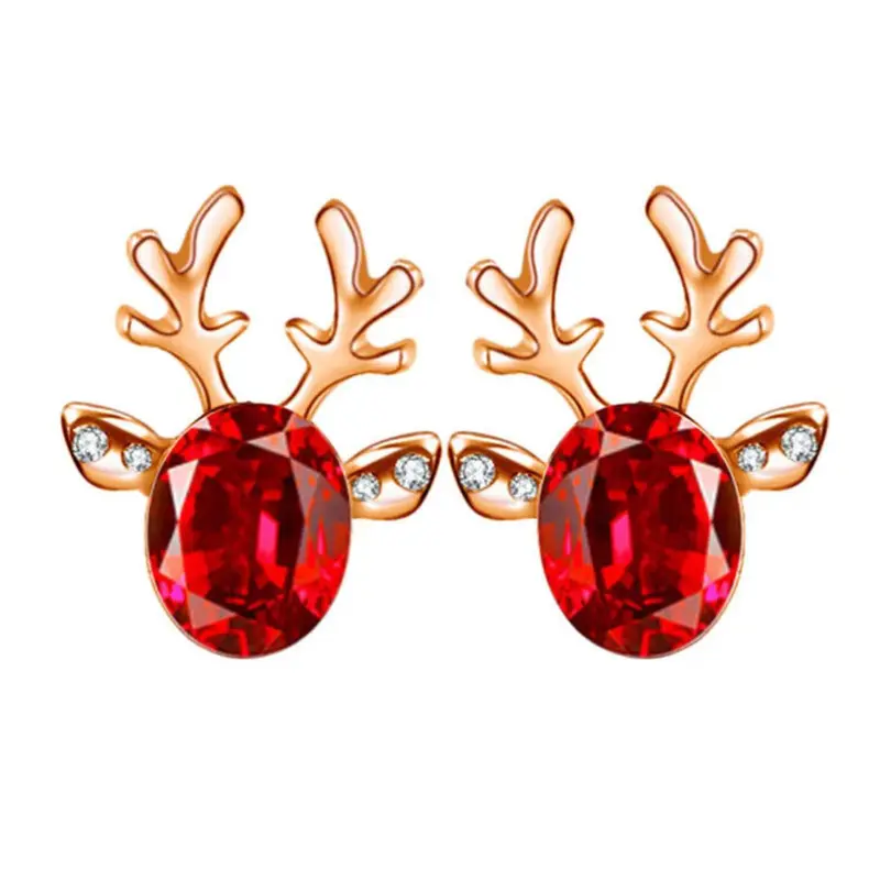 Winterliche Weihnachts-Rentier-Ohrstecker