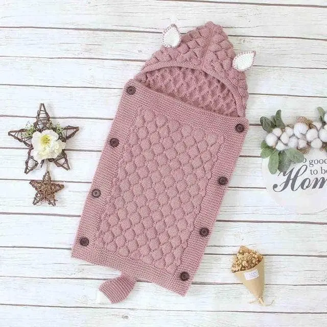 Winterlicher gestrickter Babyschlafsack – Livia