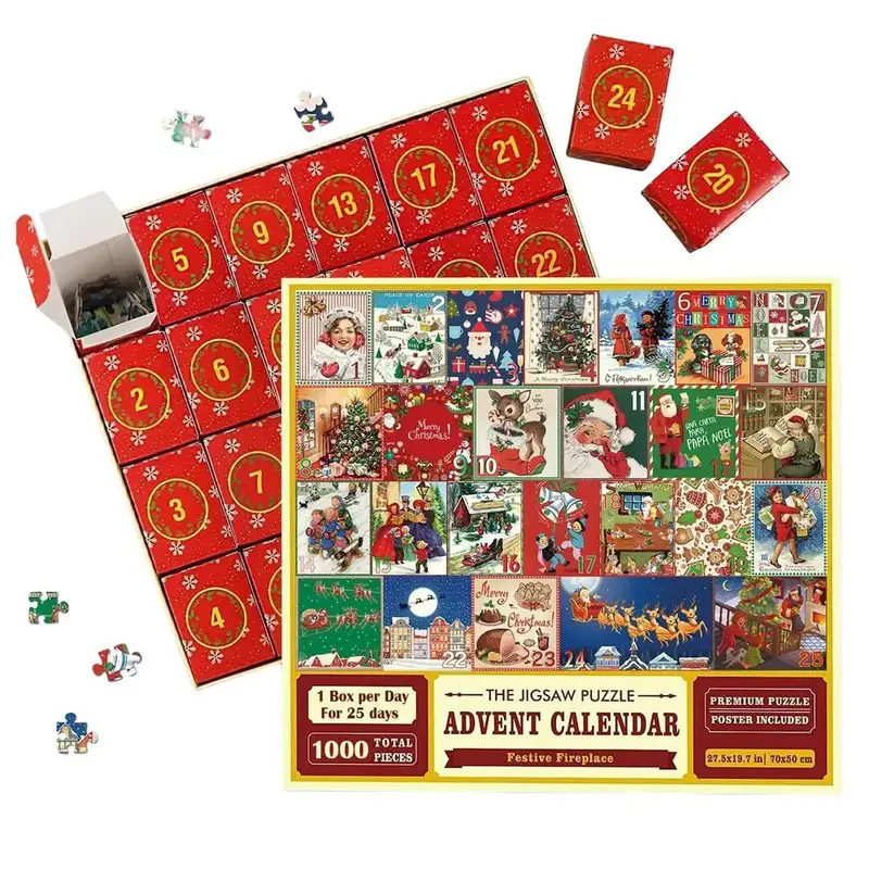 Winterlicher Puzzle-Adventskalender - Festliches Puzzleerlebnis