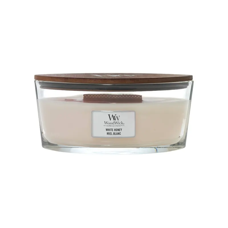 WOODWICK WHITE HONEY ELLIPSE CANDLE