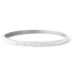 You Are One In A Million - Lief Label - Bangle Steel Armband - Zilverkleurig