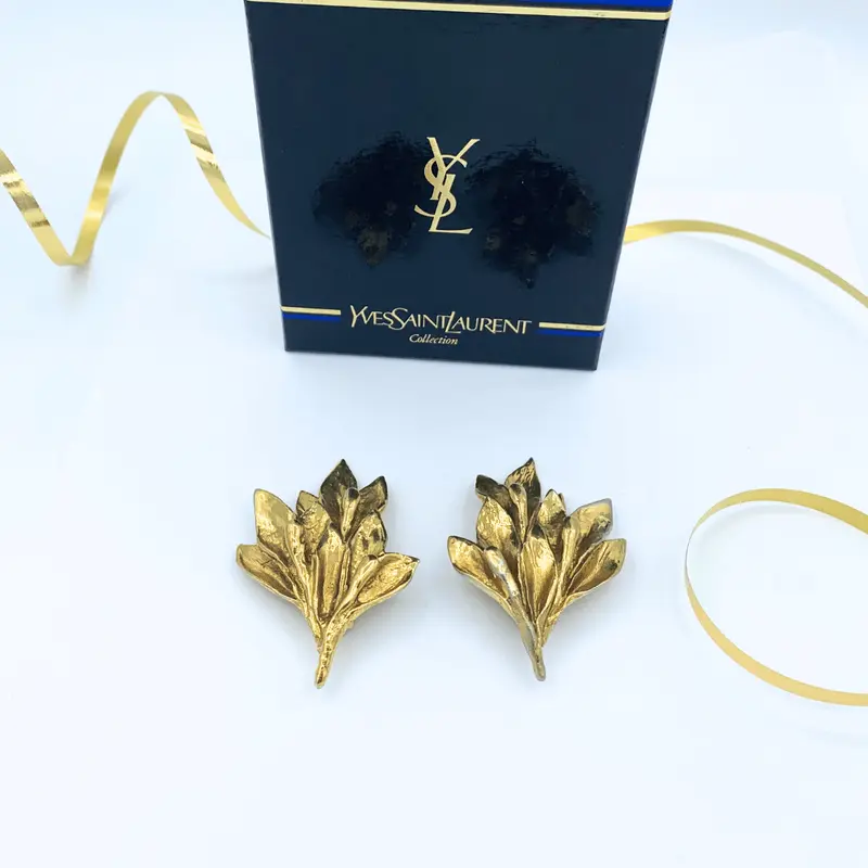 Yves Saint Laurent Fan of Leaves Earrings