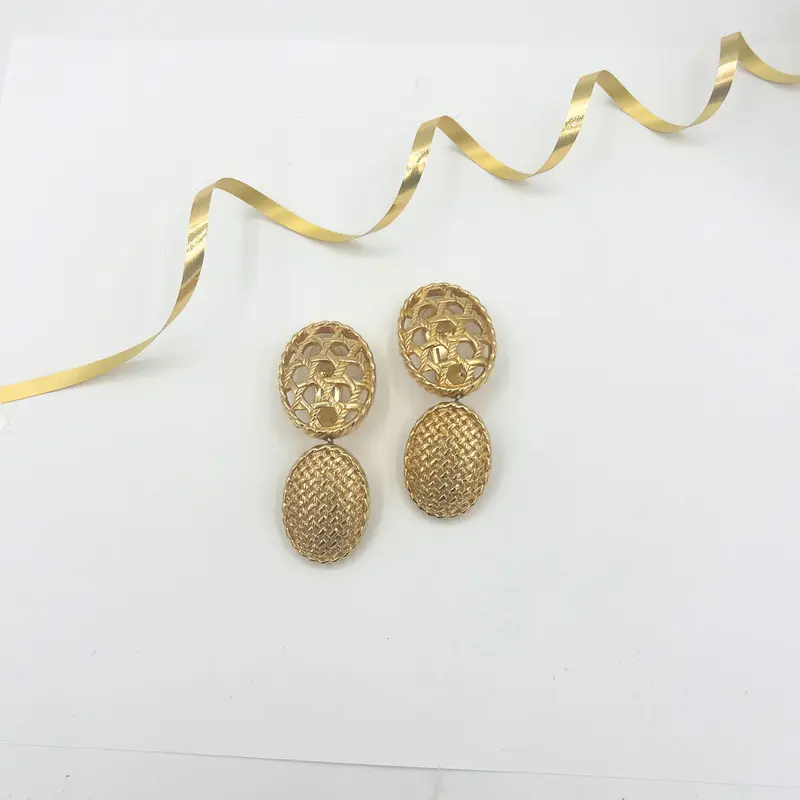 Yves Saint Laurent Oval Dangle Earrings