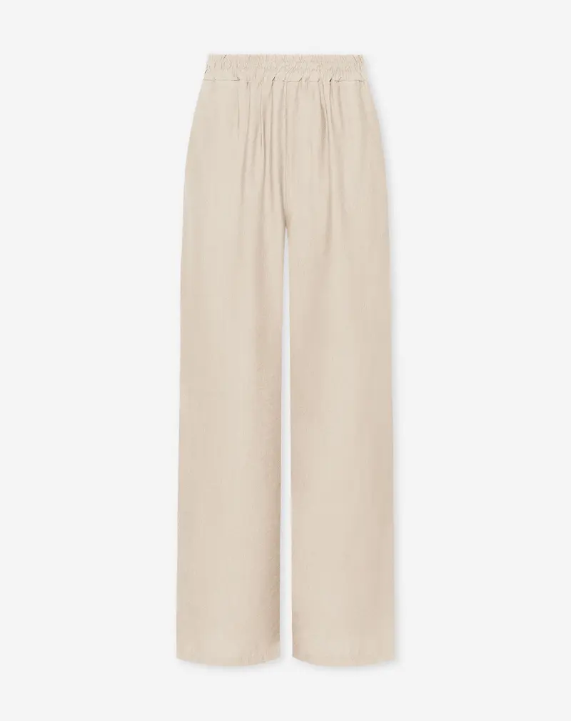 ZAYA VISCOSE STRAIGHT LEG PANTS BEIGE