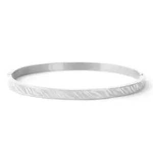 Zebra Print - Lief Label - Bangle Steel Armband - Zilverkleurig