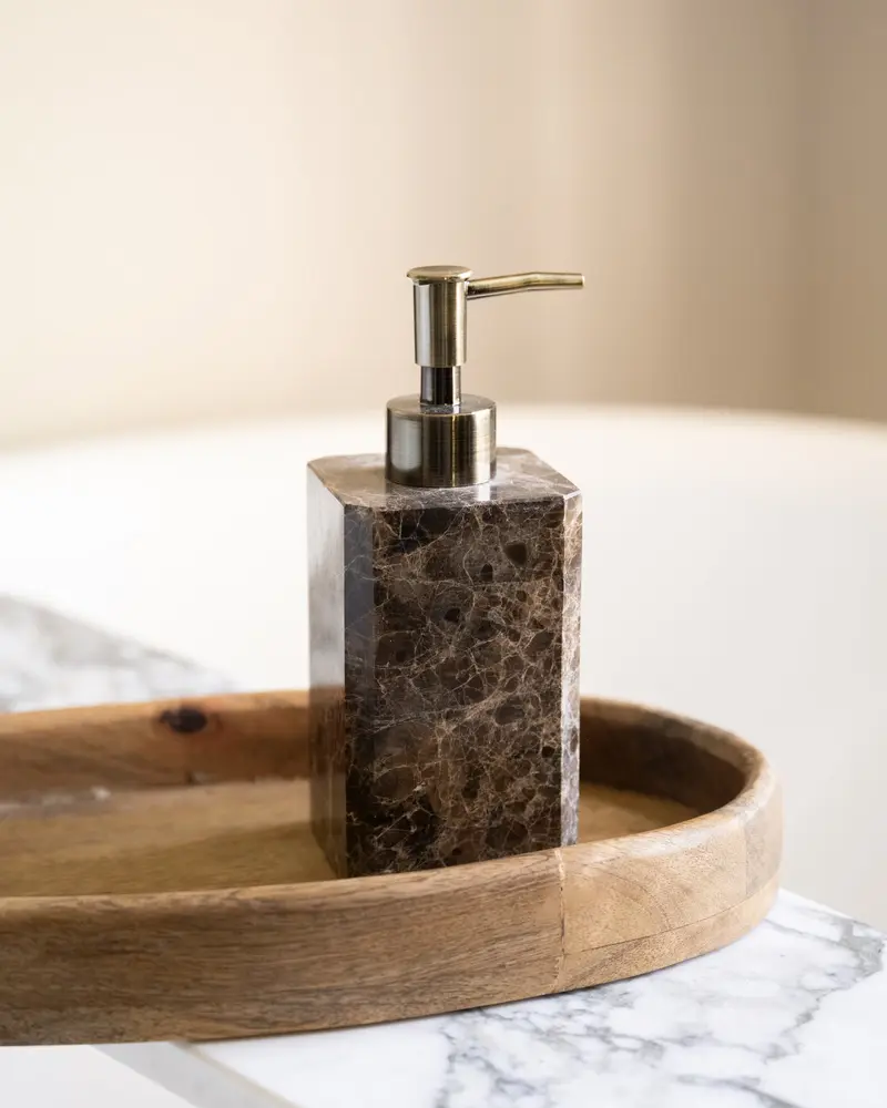 Zeepdispenser Royal Marmer Bruin
