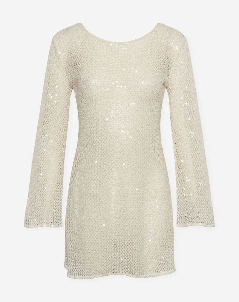 ZENDAYA SEQUIN CROCHET DRESS WIT