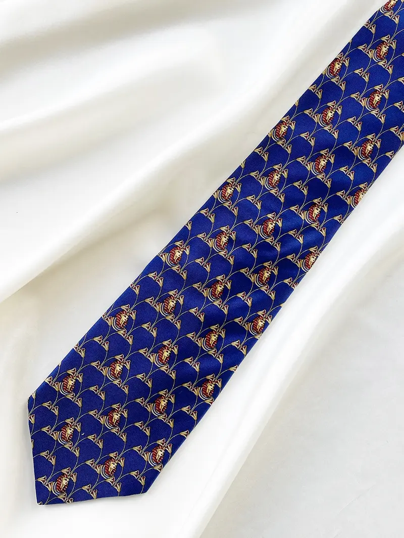 Zijden designer stropdas met clip