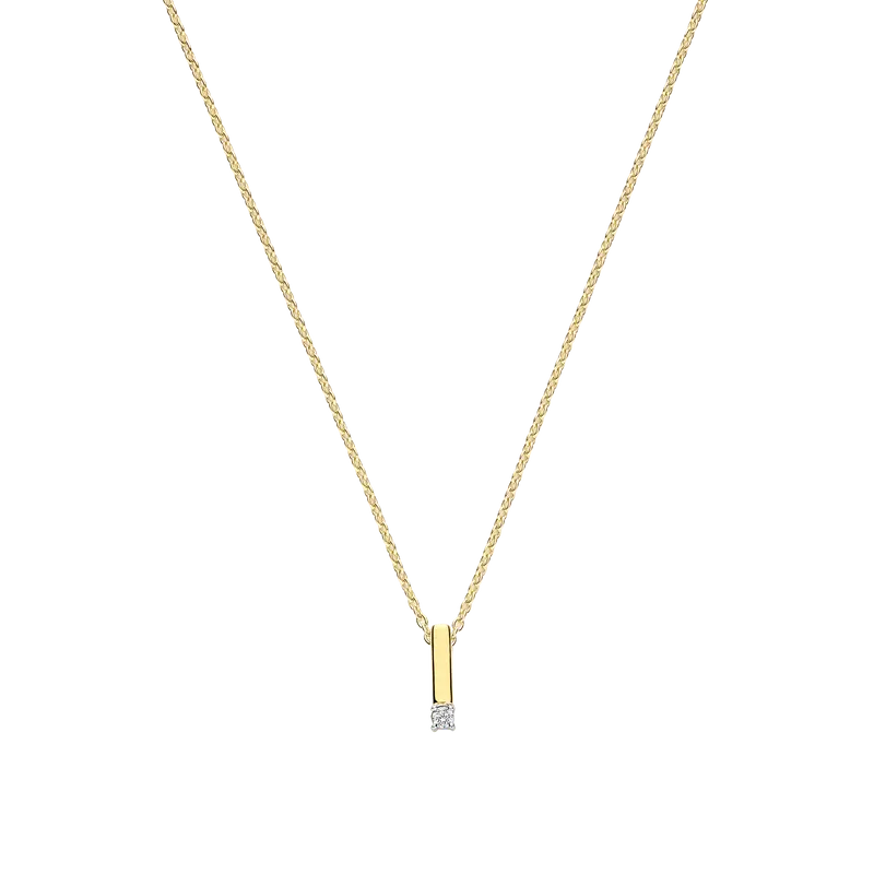 Zirconia Bar Necklace
