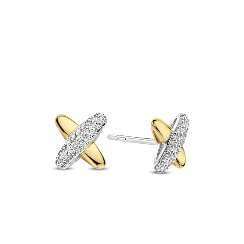 Zirconia Cross Earrings