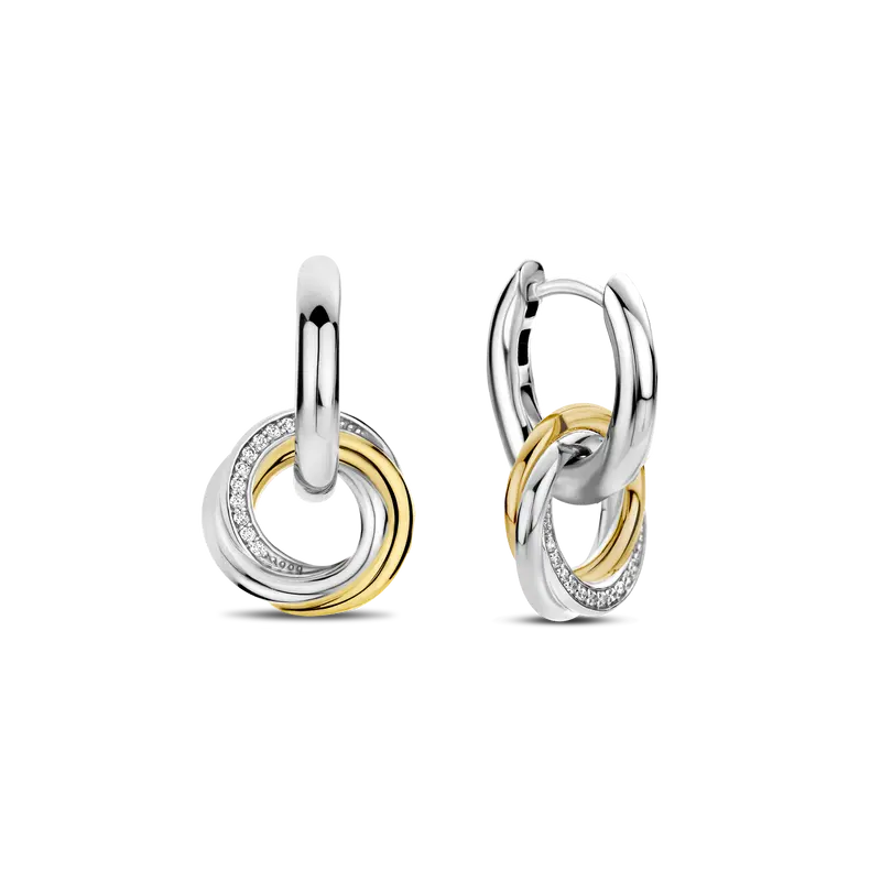 Zirconia Crossover Circle Hoops