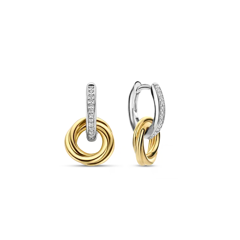 Zirconia Crossover Circle Hoops
