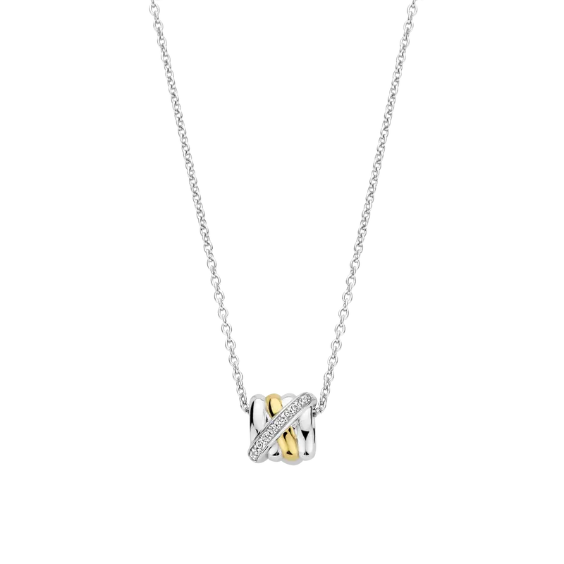 Zirconia Crossover Necklace