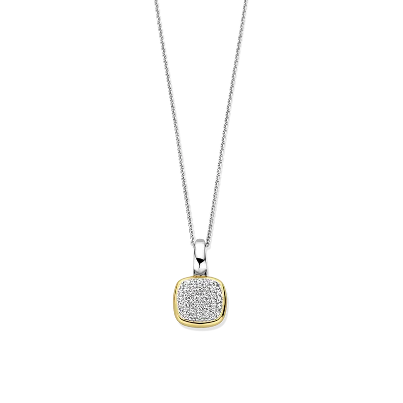 Zirconia Cushion Necklace with pendant