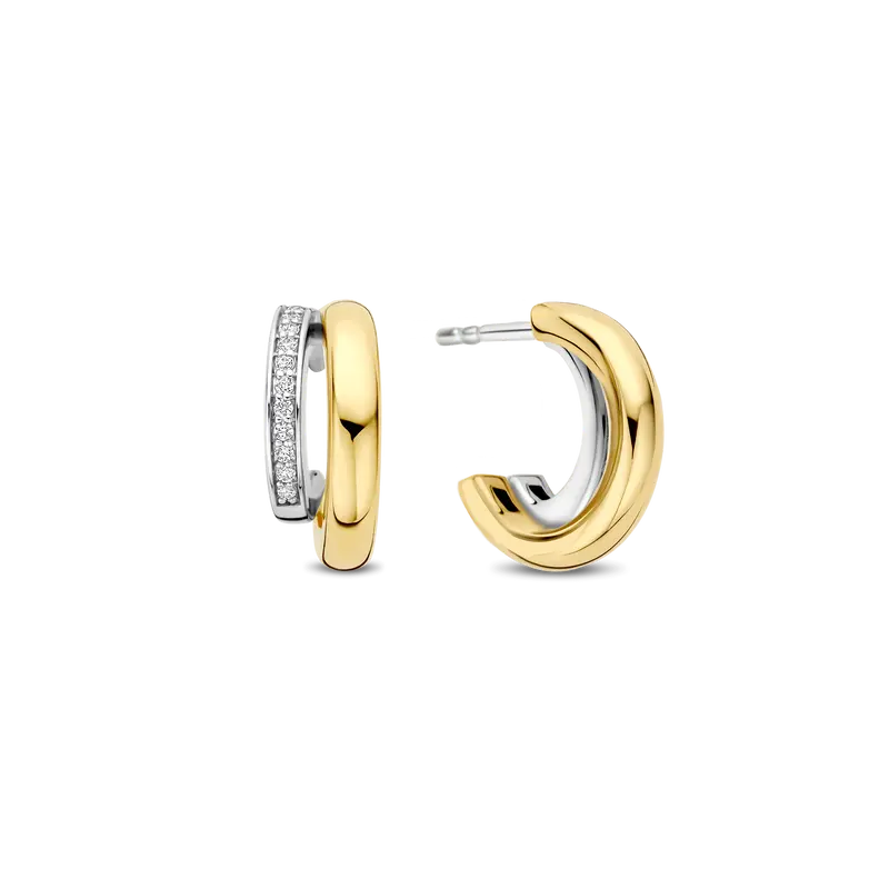 Zirconia Double Earrings