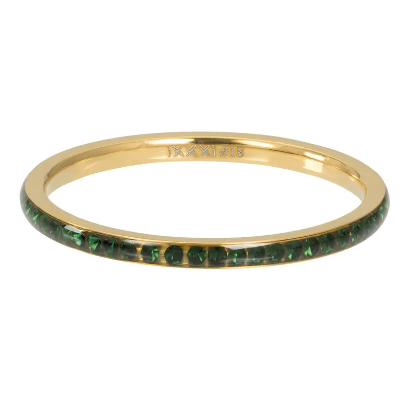 Zirconia Emerald - iXXXi - Vulring 2 mm - Goudkleurig