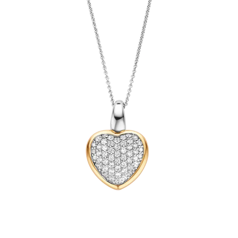 Zirconia Heart Necklace with pendant