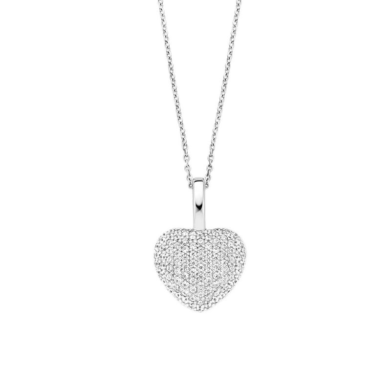 Zirconia Heart Necklace with pendant