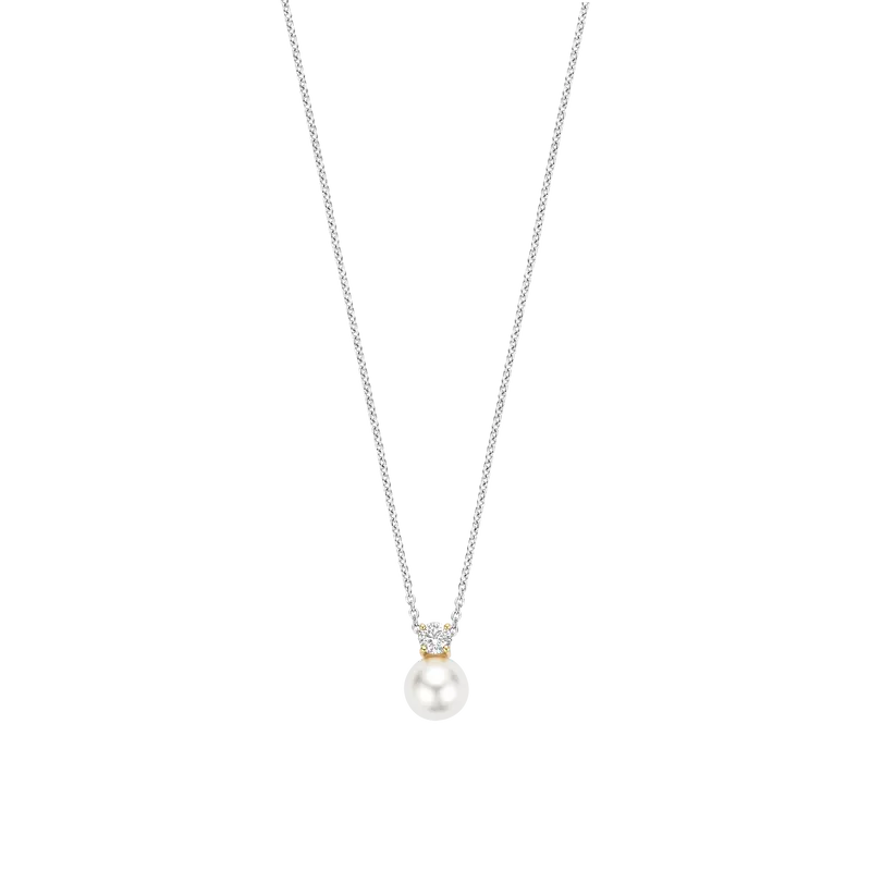 Zirconia Pearl Necklace