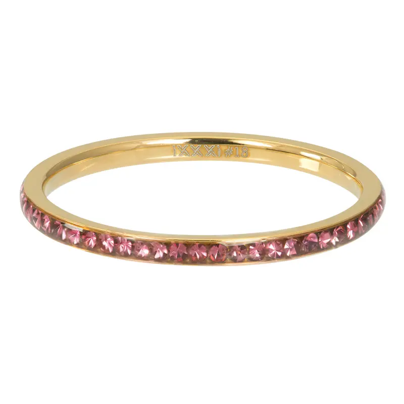 Zirconia Pink - iXXXi - Vulring 2 mm - Goudkleurig