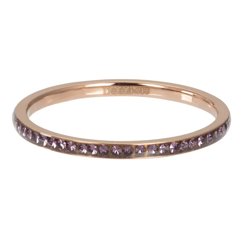 Zirconia Tanzanite - iXXXi - Vulring 2 mm - Roségoudkleurig