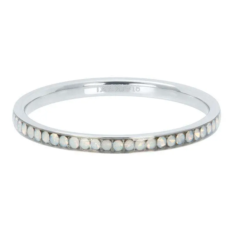 Zirconia white opal - iXXXi - Vulring zirconia 2 mm - Silver