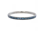 Zirconia zilver Light saphire 2mm