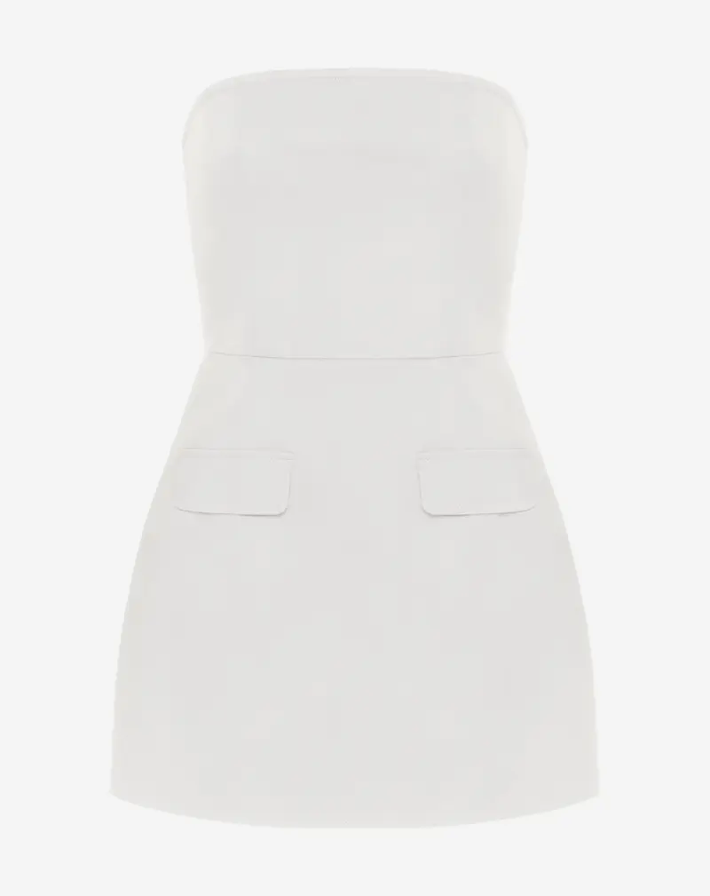 ZORAH BANDEAU MINI DRESS OFF WHITE