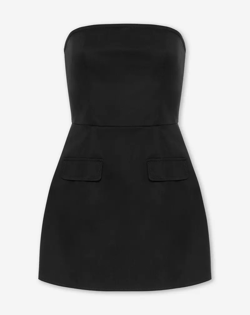 ZORAH BANDEAU MINI DRESS ZWART