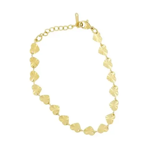 Zusss armband met hartjes goud