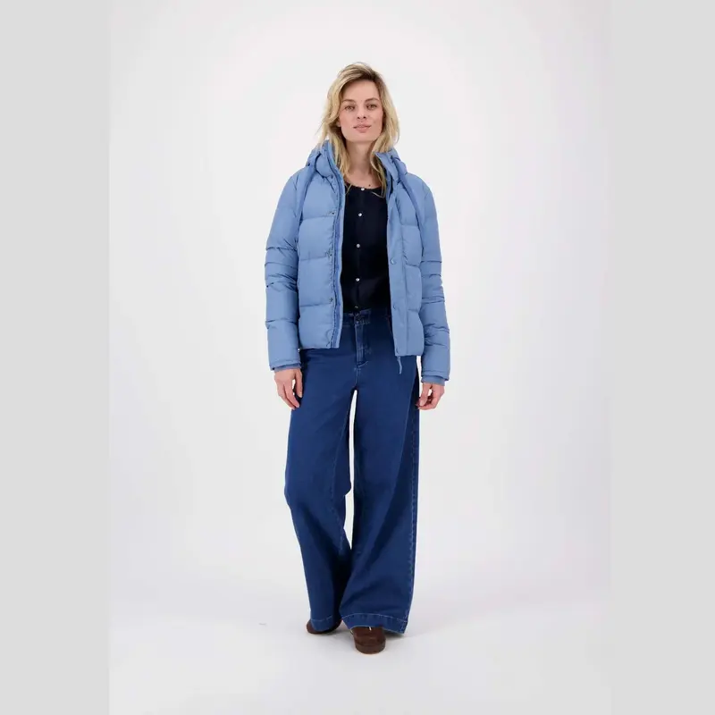 Zusss bubblecoat met teddy details Ice blue