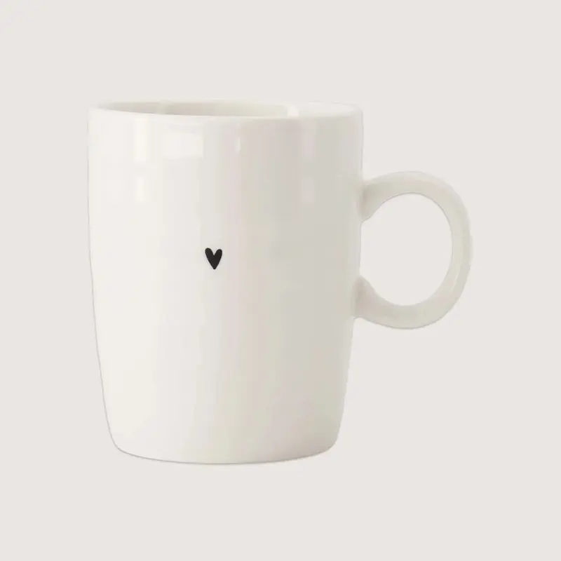 Zusss theemok hartje wit / zwart
