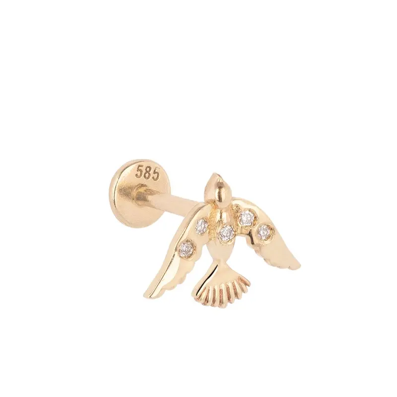 Zwaluw gouden piercing