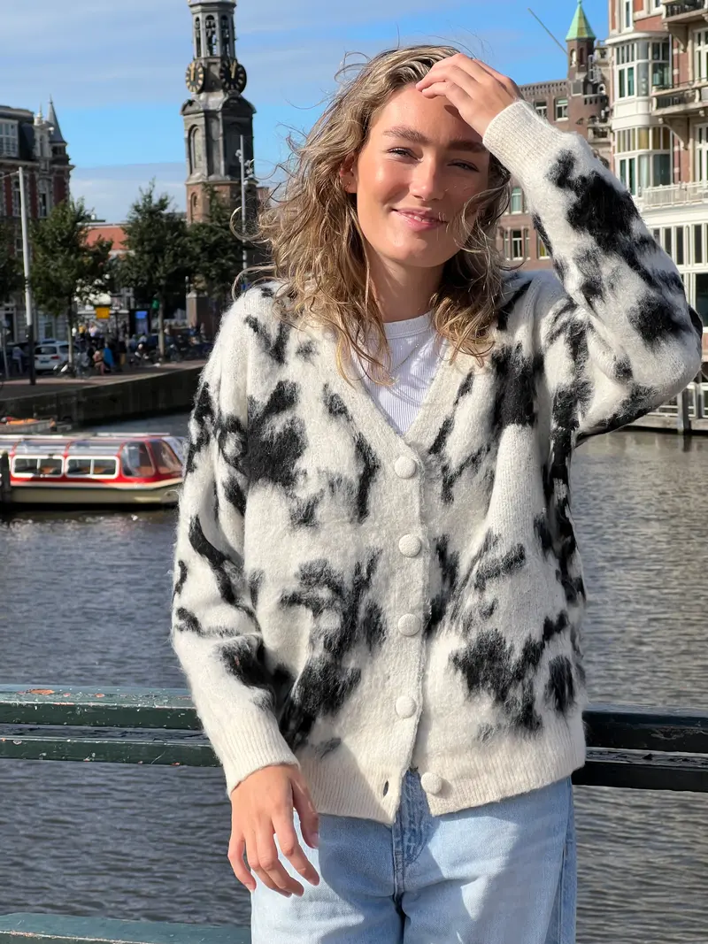 zwart/wit vest