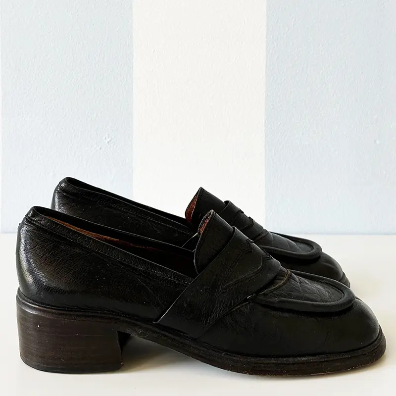 Zwarte 70s loafers | 37