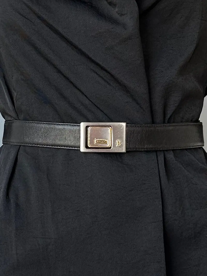 Zwarte designer herenriem