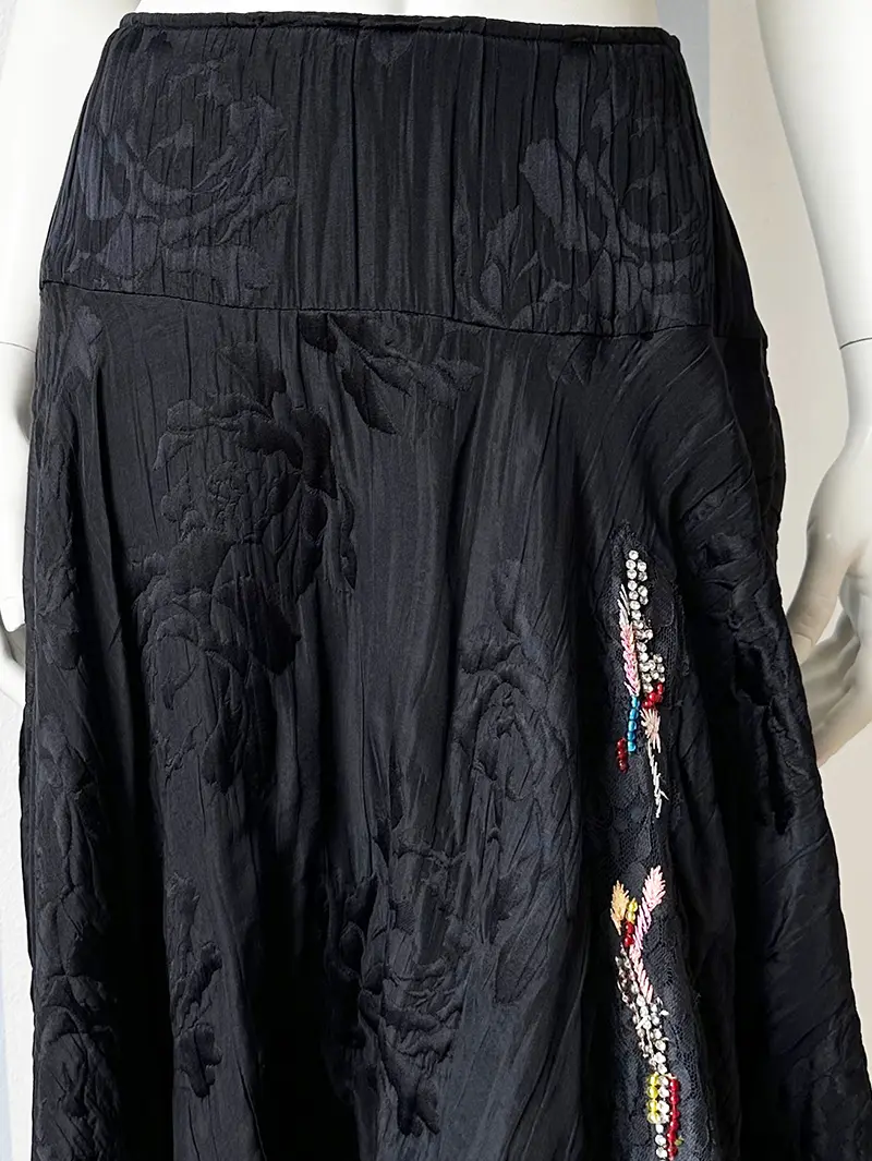 Zwarte jacquard designer rok